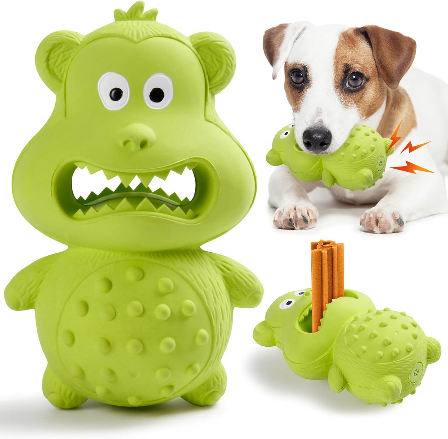 Dog Toys for Aggressive Chewers Natural Rubber Squeaky Dog Toys Indestructible Dog Toy Dog Chew Toys for Aggressive Chewers Interactive Tough Durable Dog Toys Dog Toys to Keep Them Busy