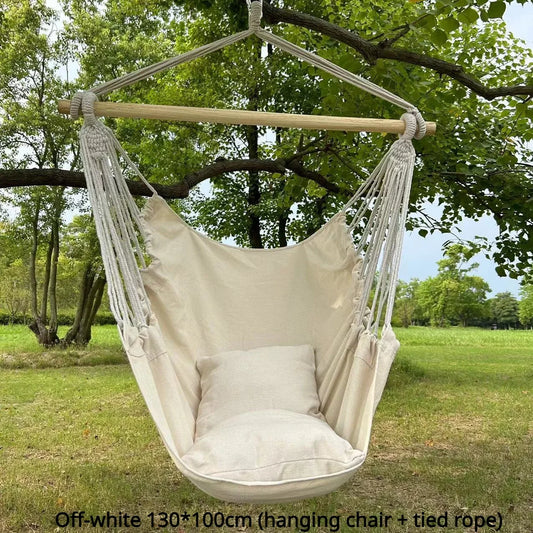 1Pc Leisure Fabric Hammock Chair Outdoor Swing Chair Hammock Dormitory Hammock Chair anti Rollover Hammock with Storage Bag