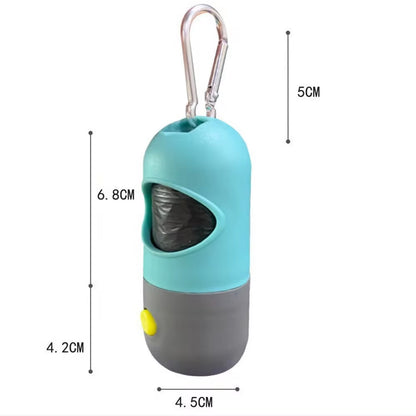 LED Light Dog Waste Bag Dispenser - Eco-Friendly Portable Pet Cleaning Accessories for Dogs and Cats