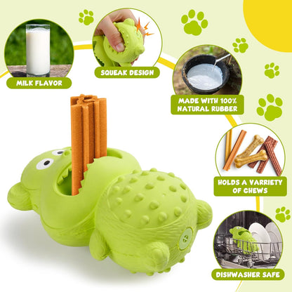 Dog Toys for Aggressive Chewers Natural Rubber Squeaky Dog Toys Indestructible Dog Toy Dog Chew Toys for Aggressive Chewers Interactive Tough Durable Dog Toys Dog Toys to Keep Them Busy